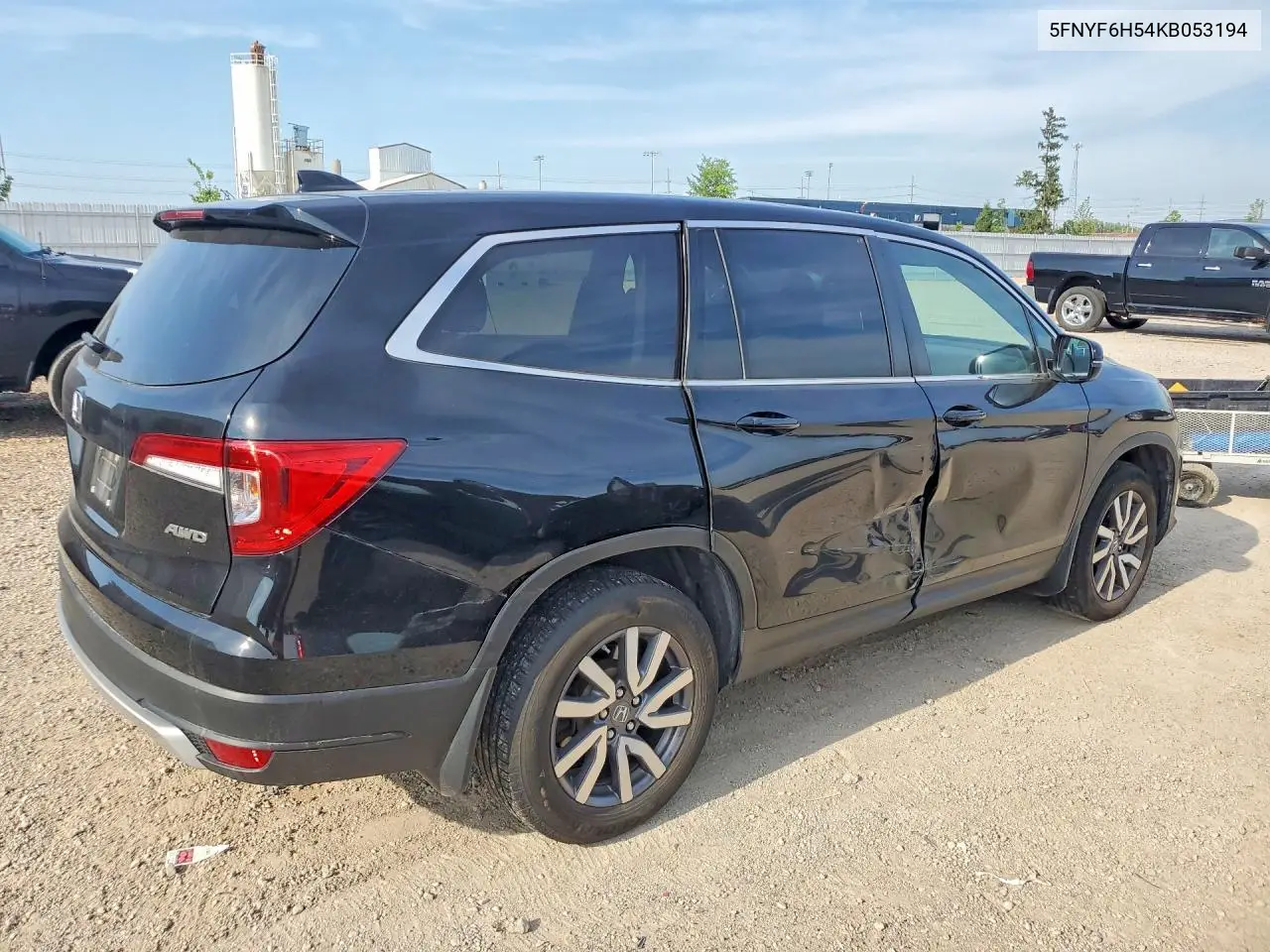 2019 Honda Pilot Exl VIN: 5FNYF6H54KB053194 Lot: 59827746