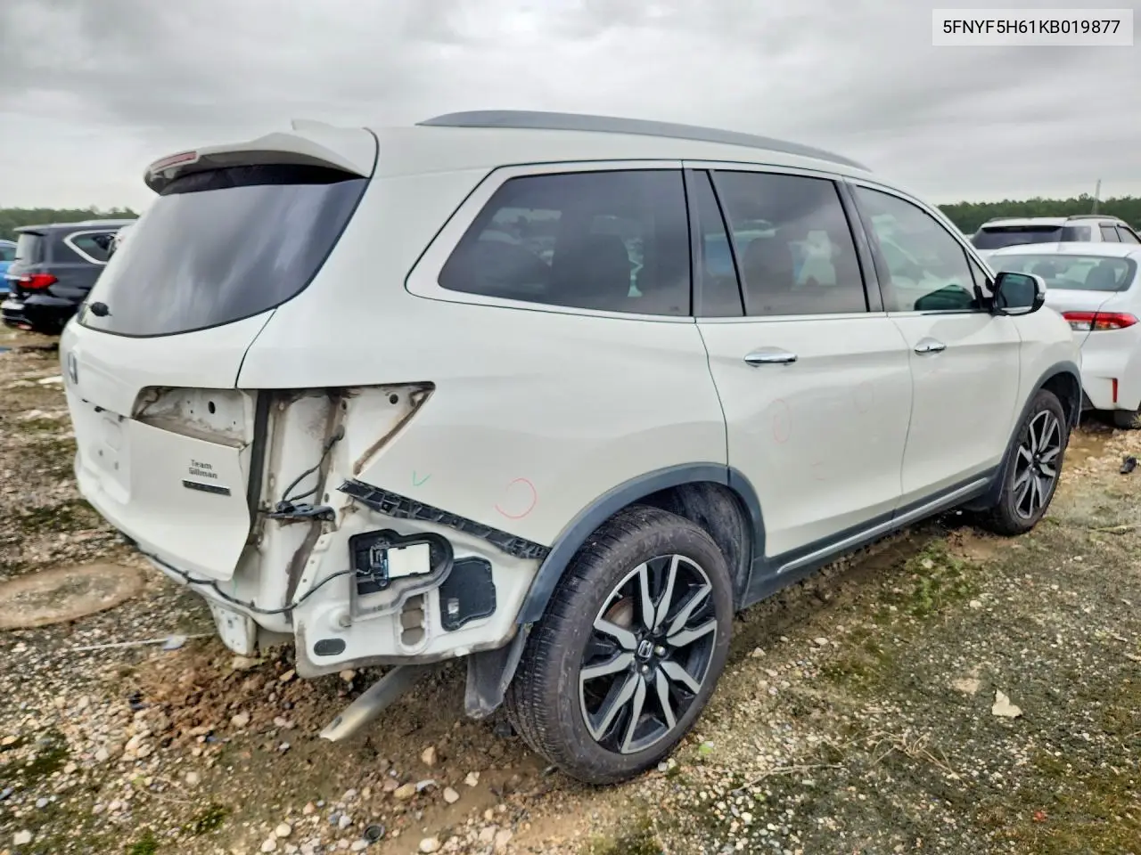 2019 Honda Pilot Touring VIN: 5FNYF5H61KB019877 Lot: 60093666