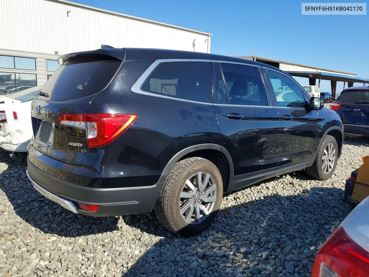 2019 Honda Pilot Exl VIN: 5FNYF6H51KB042170 Lot: 60972346