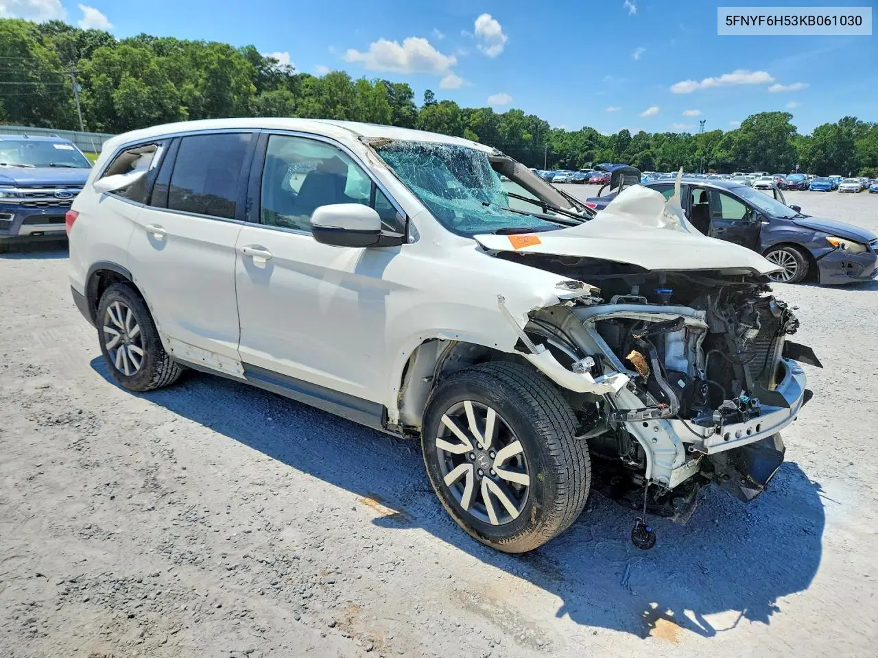 2019 Honda Pilot Exl VIN: 5FNYF6H53KB061030 Lot: 61492676