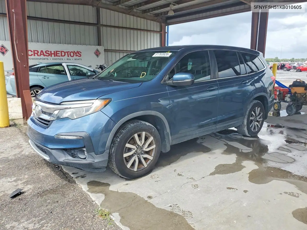 2019 Honda Pilot Exl VIN: 5FNYF5H51KB010605 Lot: 61763826