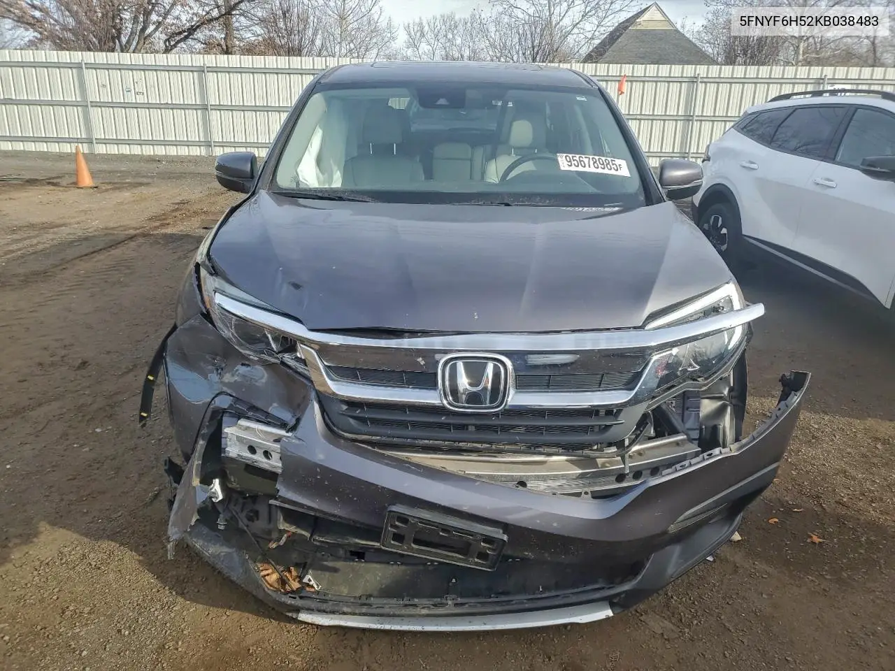 5FNYF6H52KB038483 2019 Honda Pilot Exl