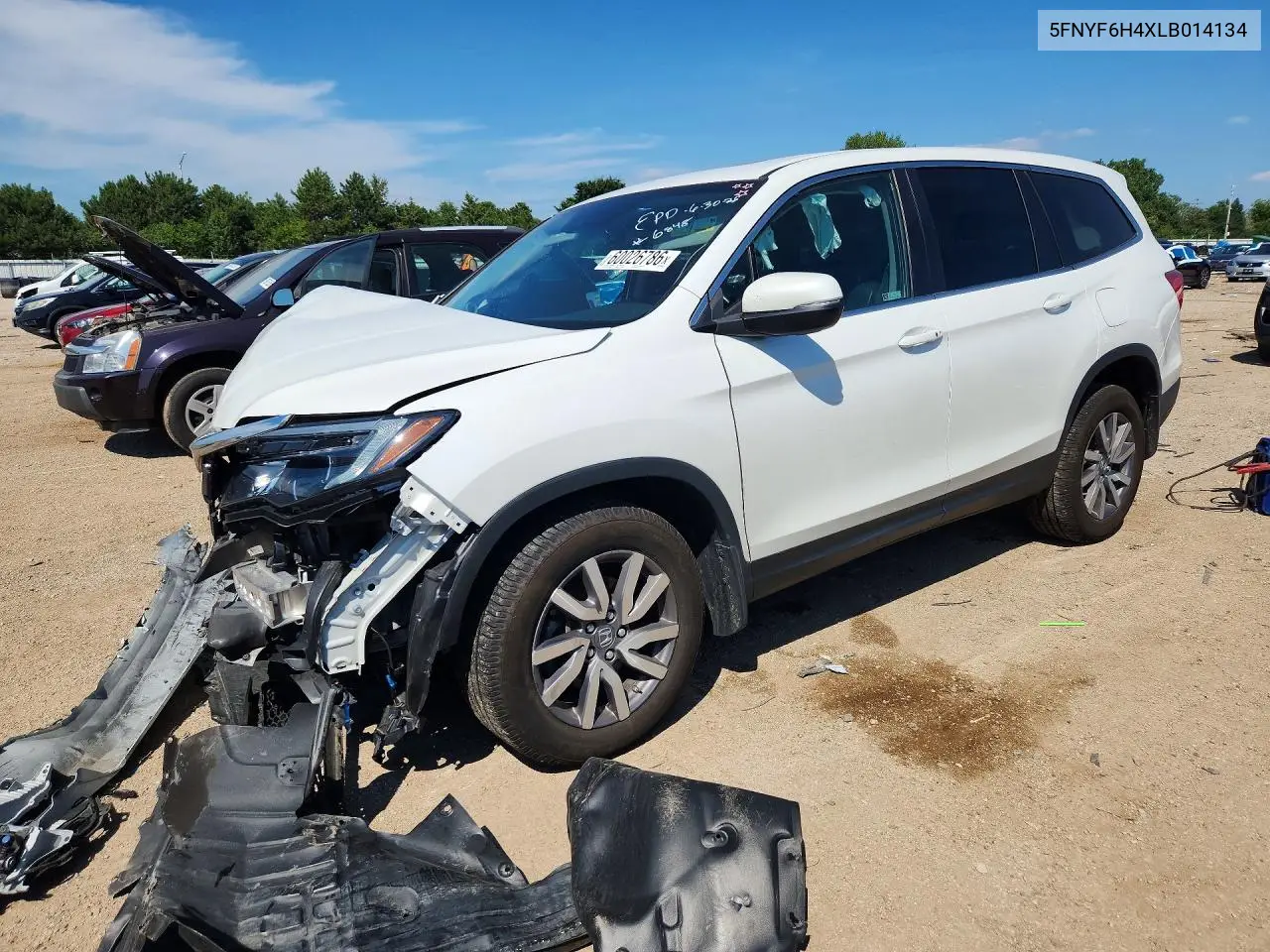 2020 Honda Pilot Exl VIN: 5FNYF6H4XLB014134 Lot: 60026786