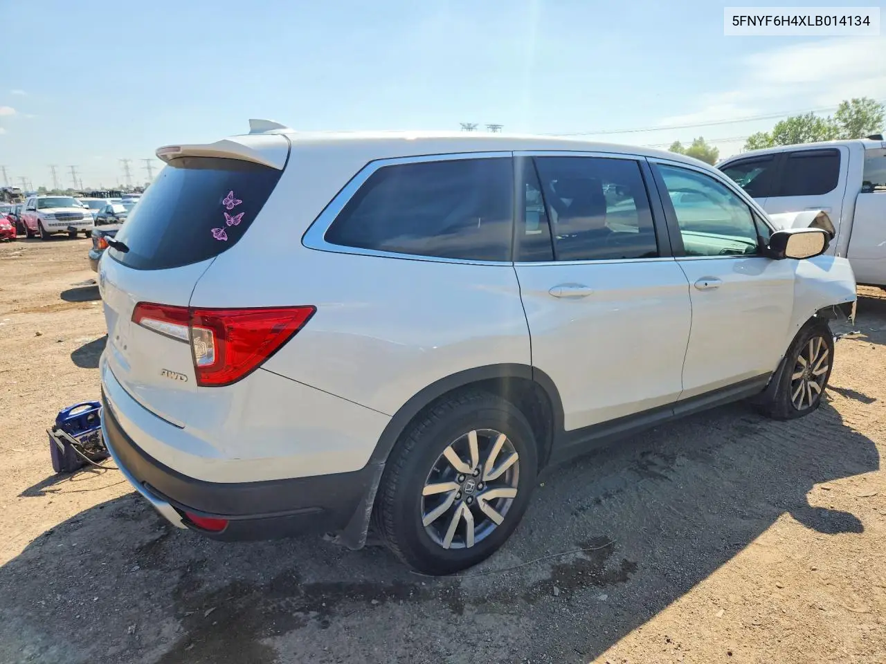 2020 Honda Pilot Exl VIN: 5FNYF6H4XLB014134 Lot: 60026786