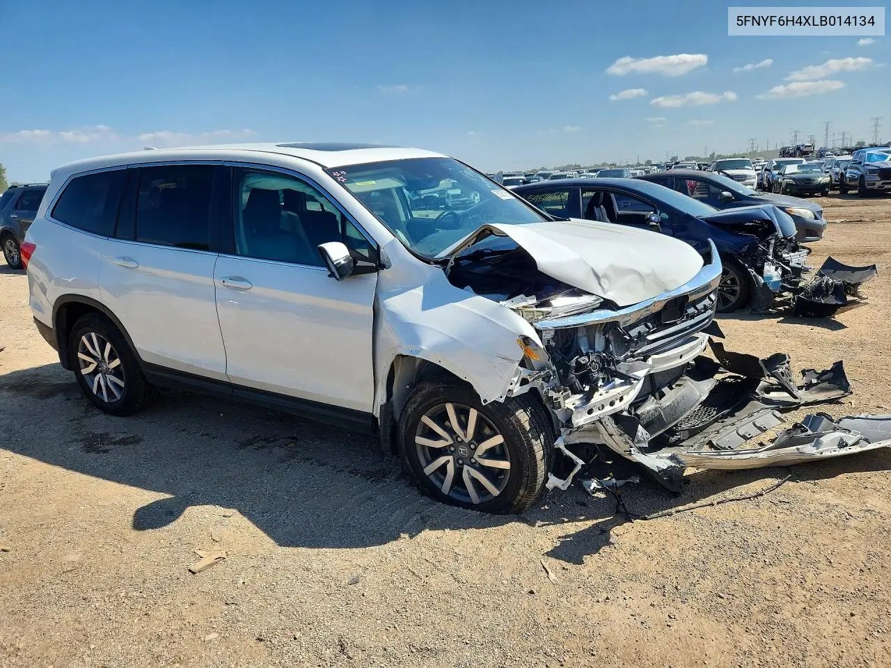 2020 Honda Pilot Exl VIN: 5FNYF6H4XLB014134 Lot: 60026786