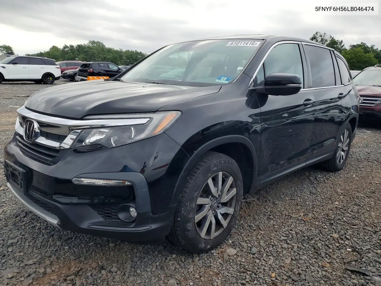 2020 Honda Pilot Exl VIN: 5FNYF6H56LB046474 Lot: 61011416