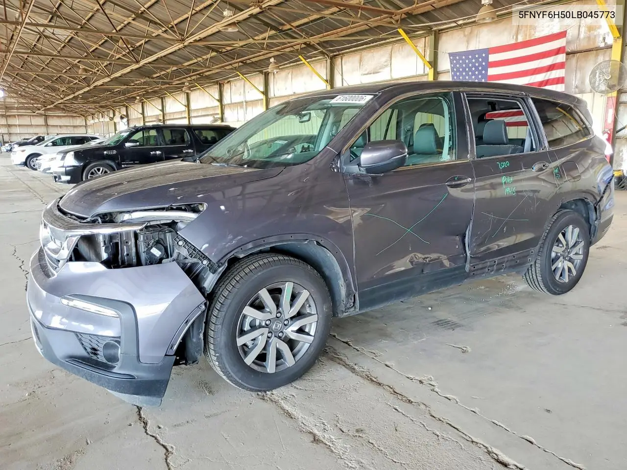 2020 Honda Pilot Exl VIN: 5FNYF6H50LB045773 Lot: 61600006