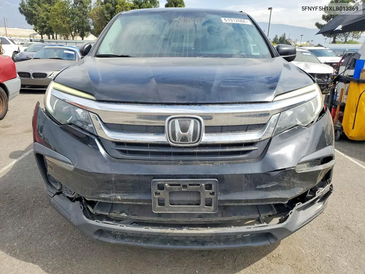 2020 Honda Pilot Lx VIN: 5FNYF5H1XLB013369 Lot: 61912066