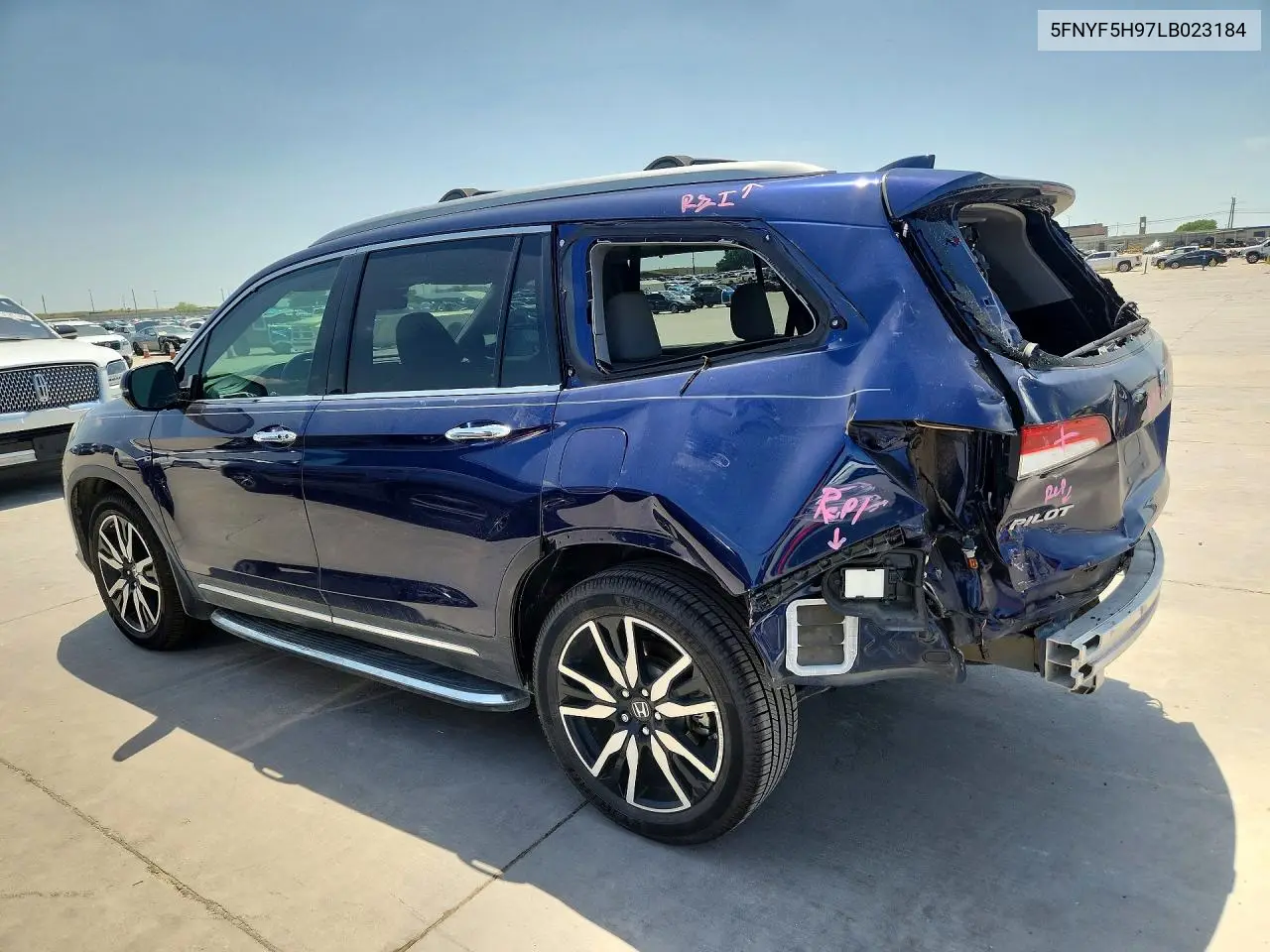 2020 Honda Pilot Touring VIN: 5FNYF5H97LB023184 Lot: 61943726
