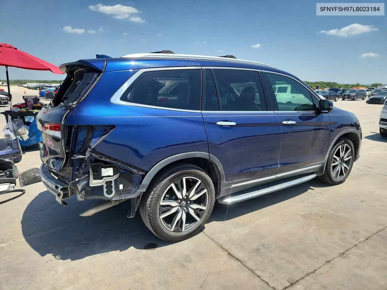 2020 Honda Pilot Touring VIN: 5FNYF5H97LB023184 Lot: 61943726