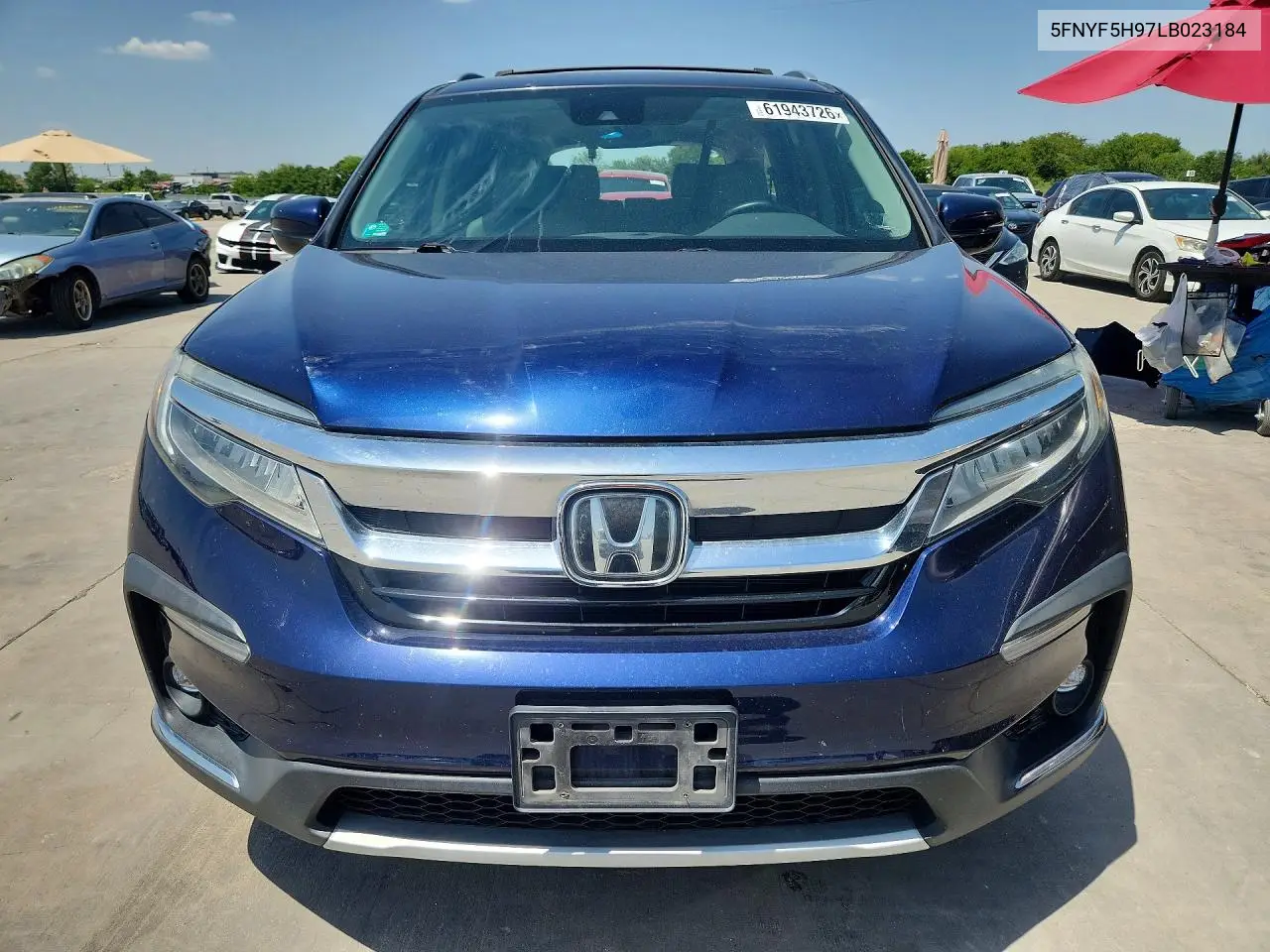 2020 Honda Pilot Touring VIN: 5FNYF5H97LB023184 Lot: 61943726
