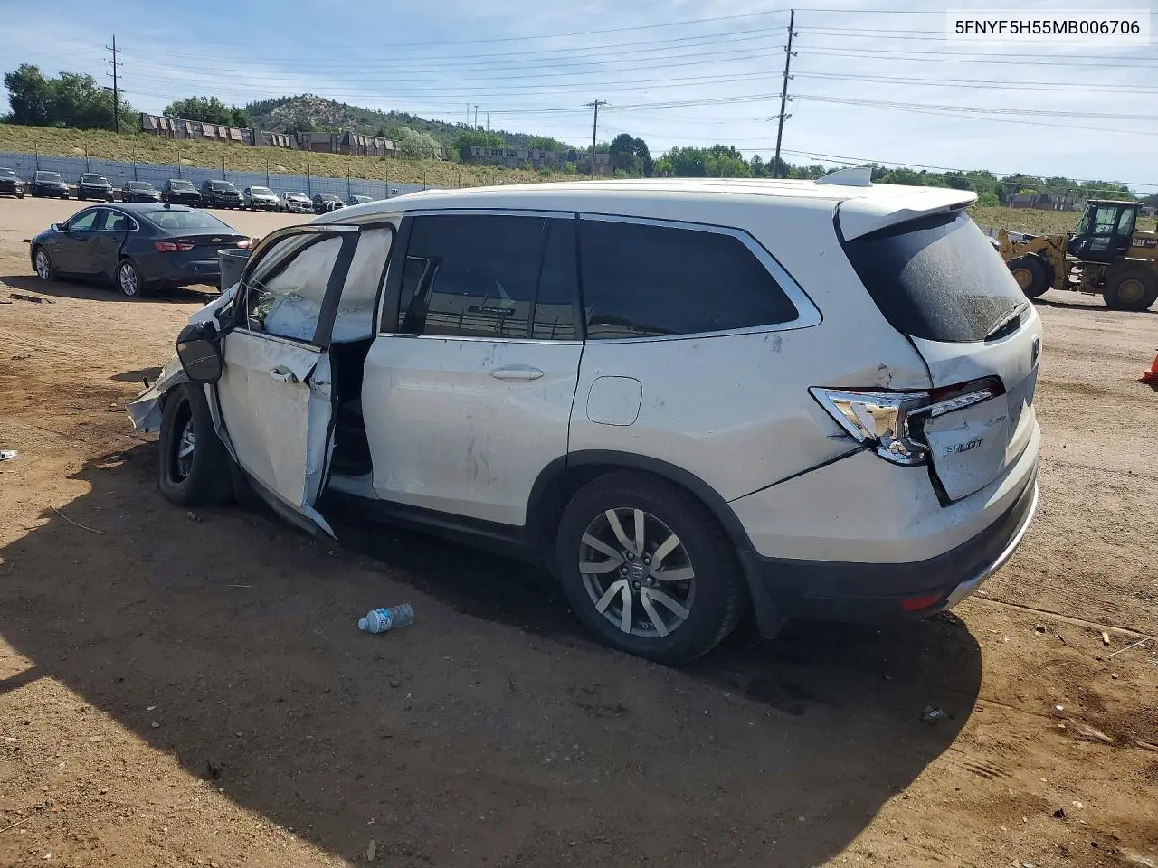 2021 Honda Pilot Exl VIN: 5FNYF5H55MB006706 Lot: 57339856