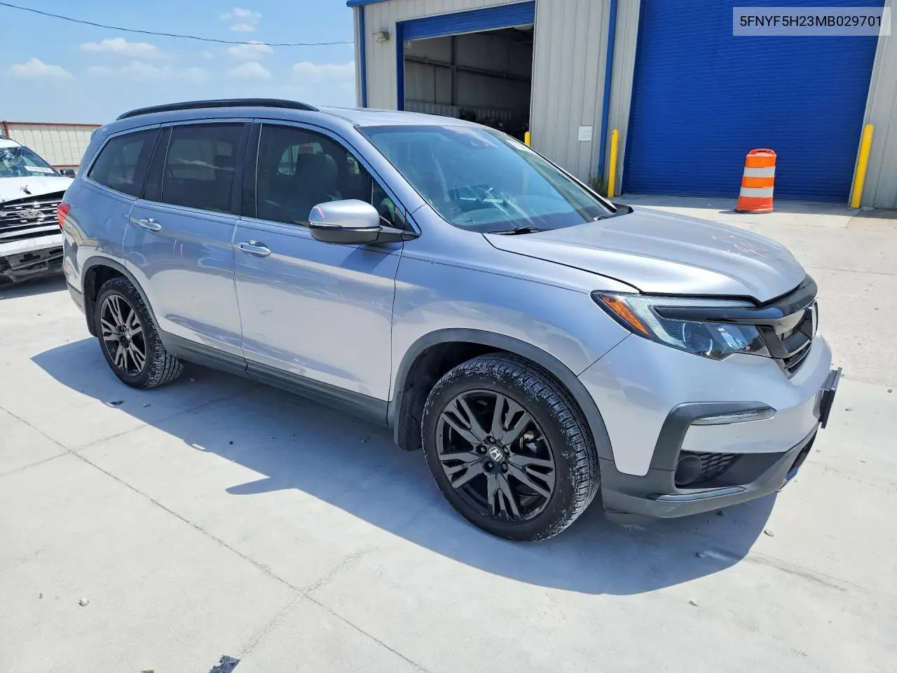 2021 Honda Pilot Se VIN: 5FNYF5H23MB029701 Lot: 61547316