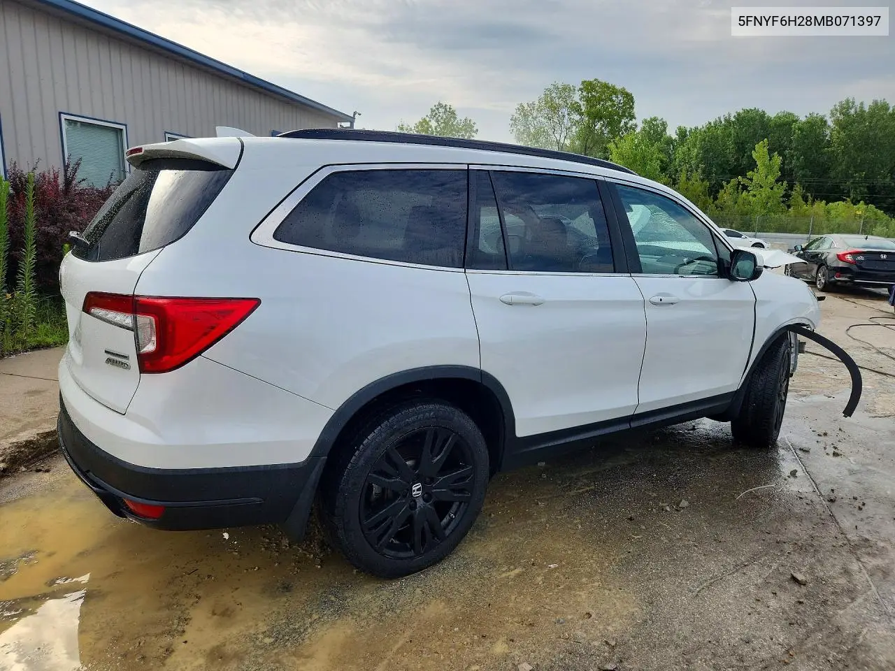 2021 Honda Pilot Se VIN: 5FNYF6H28MB071397 Lot: 61728706