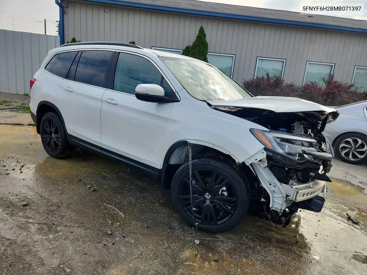 2021 Honda Pilot Se VIN: 5FNYF6H28MB071397 Lot: 61728706