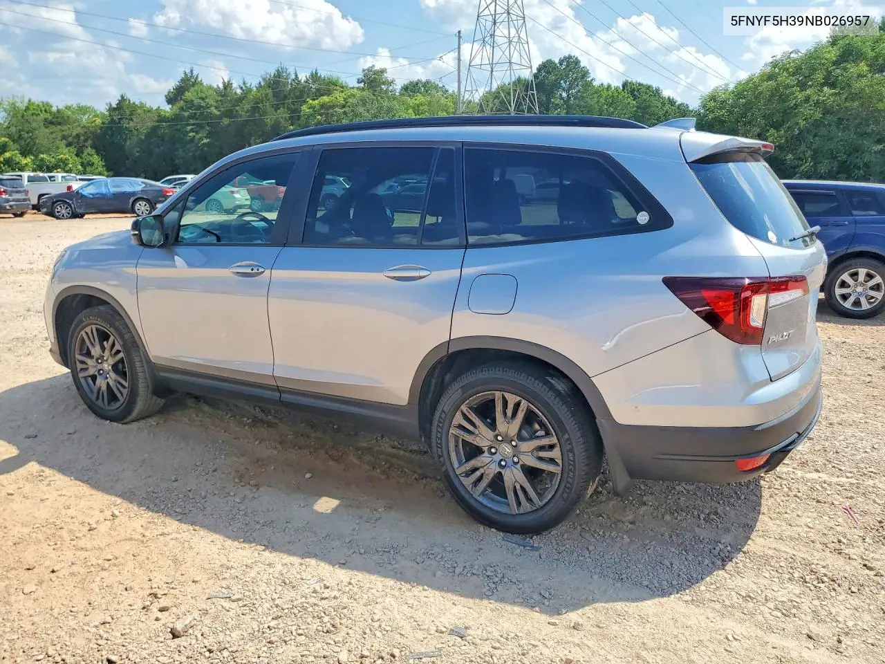 2022 Honda Pilot Sport VIN: 5FNYF5H39NB026957 Lot: 57124786