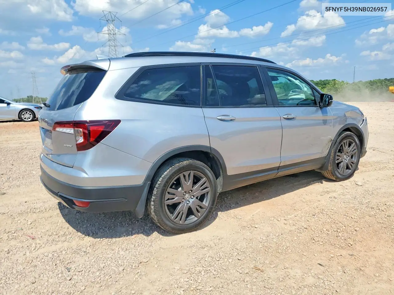 2022 Honda Pilot Sport VIN: 5FNYF5H39NB026957 Lot: 57124786