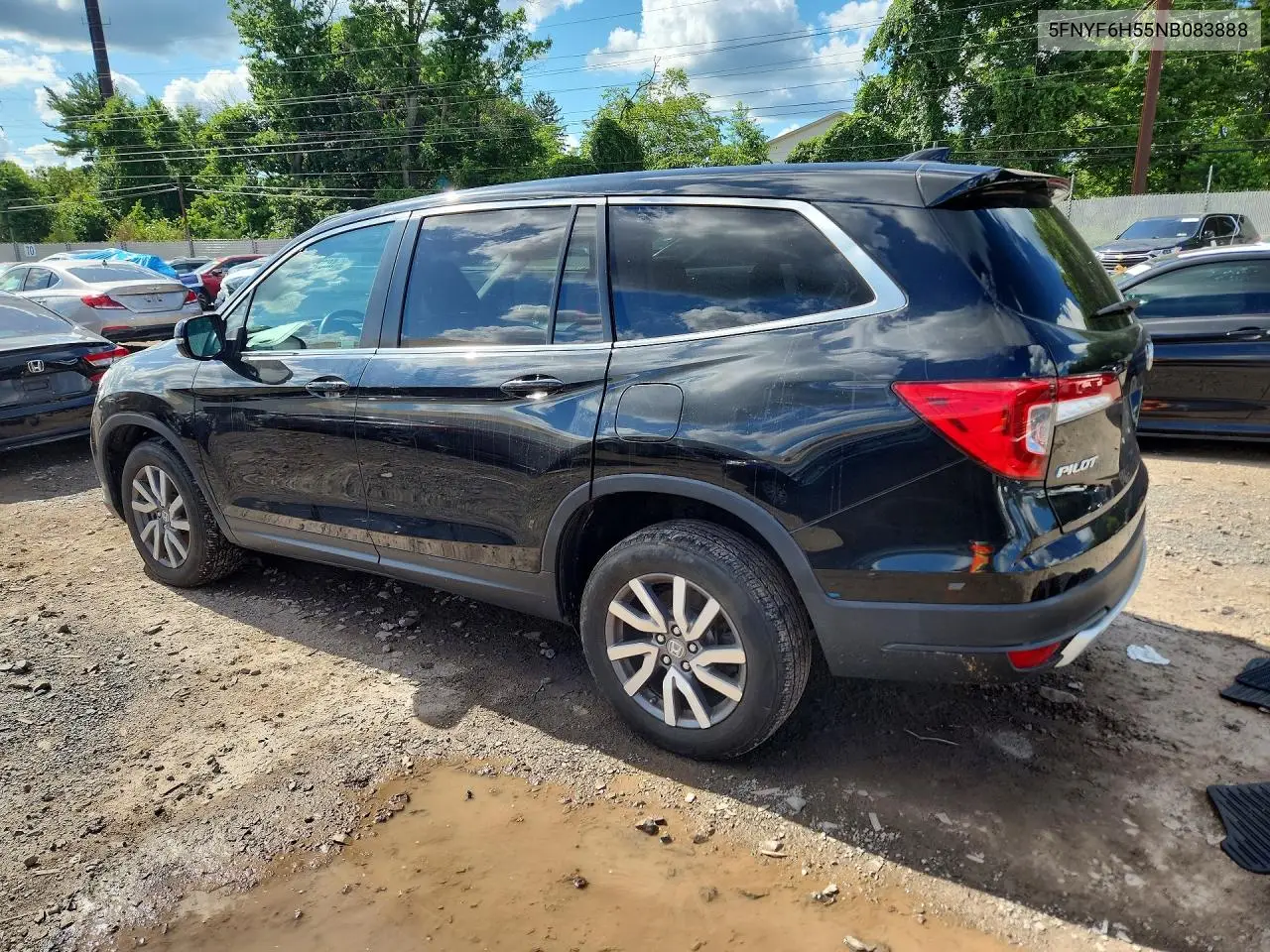 2022 Honda Pilot Exl VIN: 5FNYF6H55NB083888 Lot: 60371956