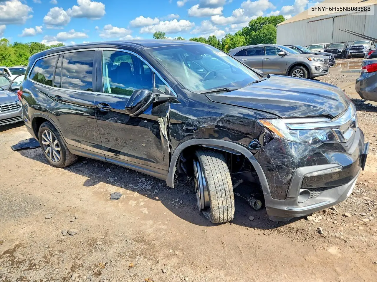 2022 Honda Pilot Exl VIN: 5FNYF6H55NB083888 Lot: 60371956