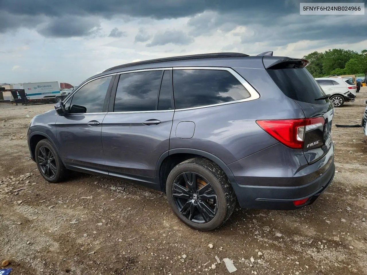 2022 Honda Pilot Se VIN: 5FNYF6H24NB024966 Lot: 60548996