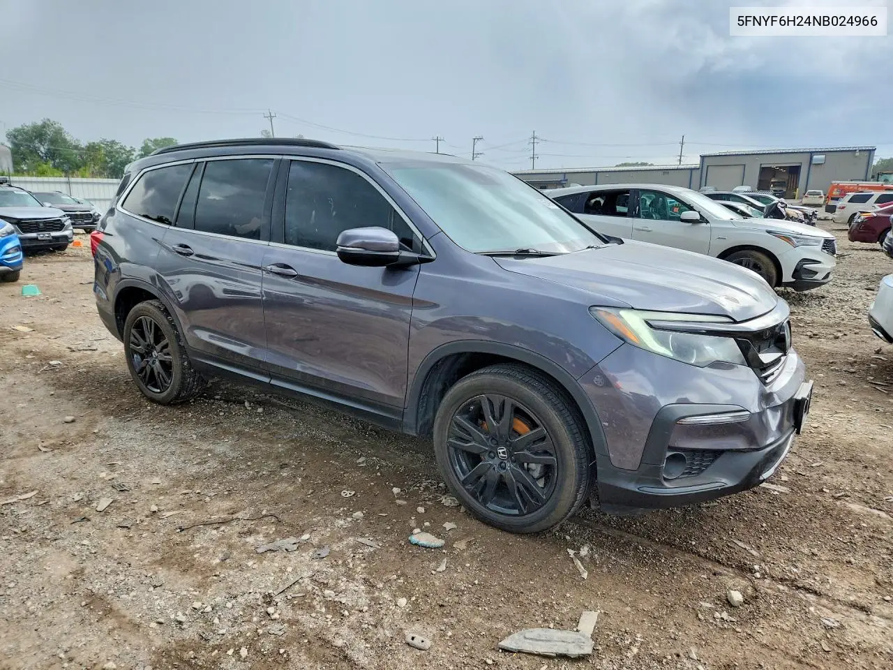2022 Honda Pilot Se VIN: 5FNYF6H24NB024966 Lot: 60548996