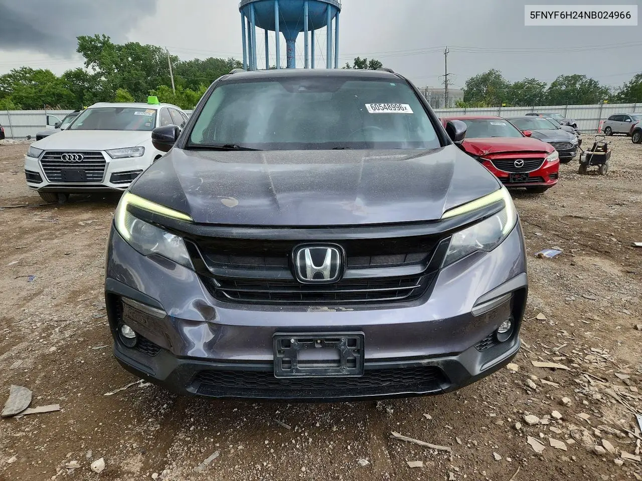 2022 Honda Pilot Se VIN: 5FNYF6H24NB024966 Lot: 60548996