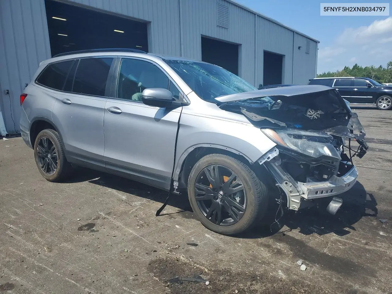 2022 Honda Pilot Se VIN: 5FNYF5H2XNB034797 Lot: 60791536
