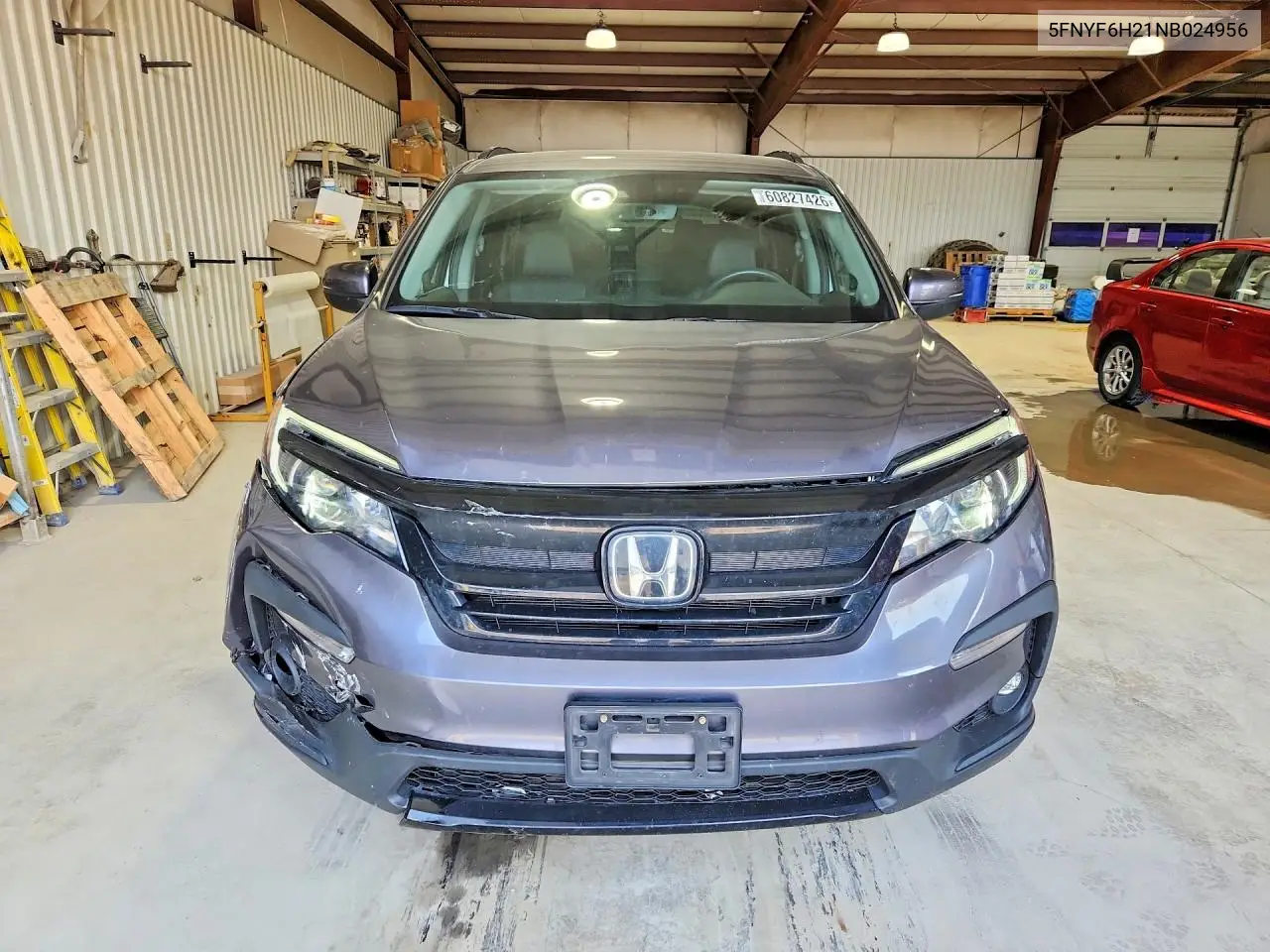 2022 Honda Pilot Se VIN: 5FNYF6H21NB024956 Lot: 60827426