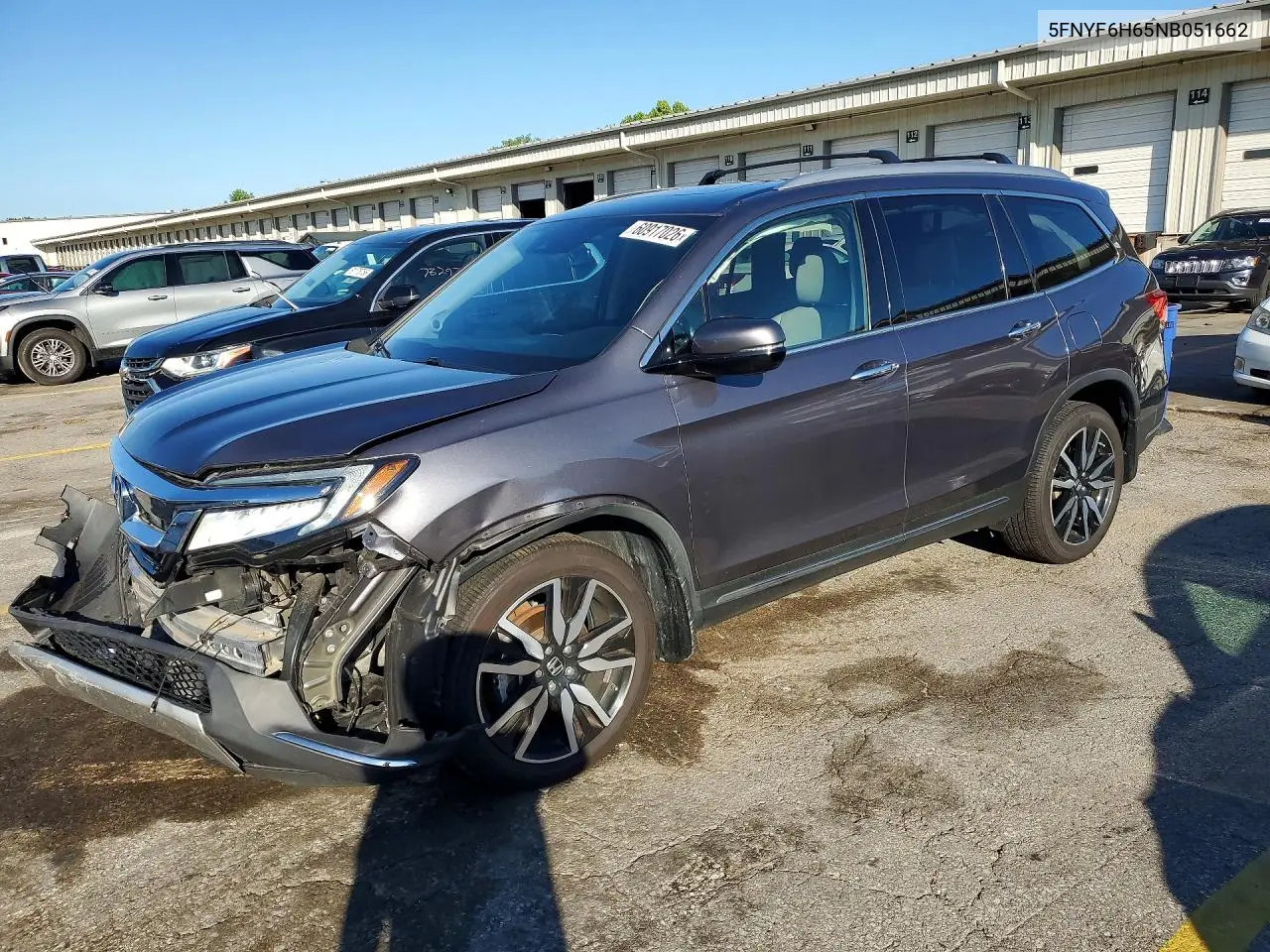 2022 Honda Pilot Touring VIN: 5FNYF6H65NB051662 Lot: 60917026