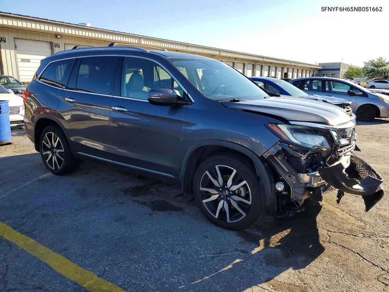 2022 Honda Pilot Touring VIN: 5FNYF6H65NB051662 Lot: 60917026