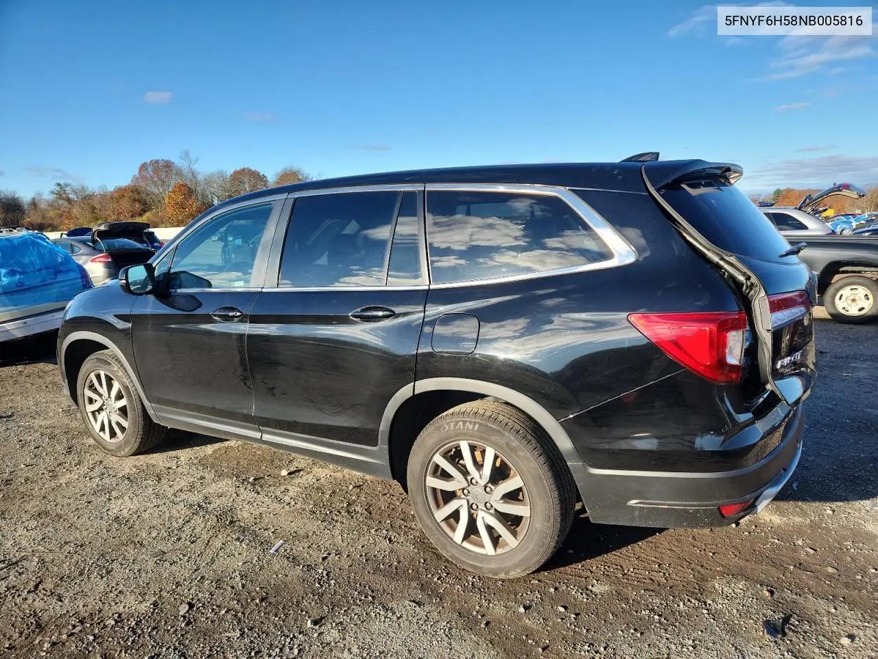 5FNYF6H58NB005816 2022 Honda Pilot Exl