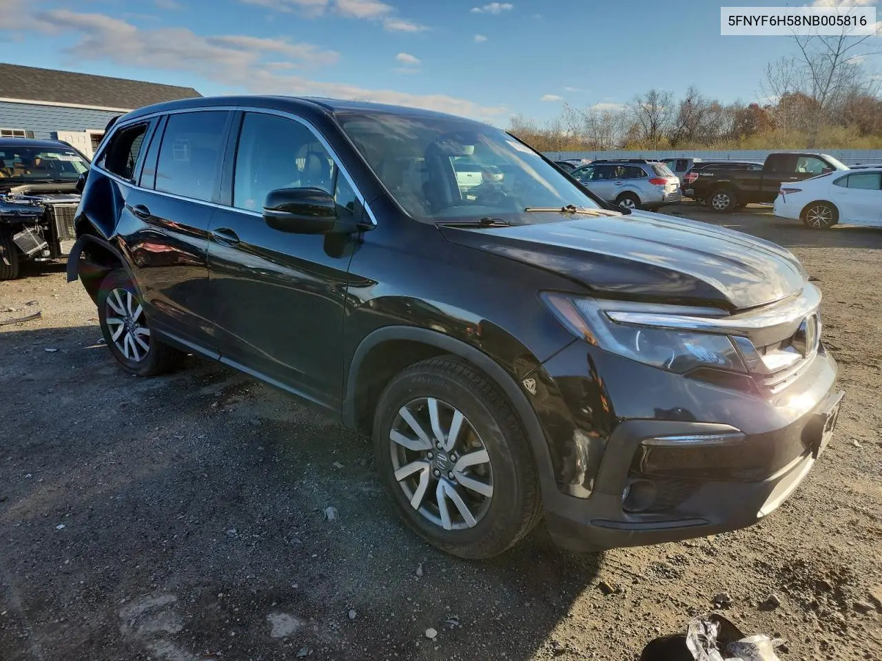 5FNYF6H58NB005816 2022 Honda Pilot Exl