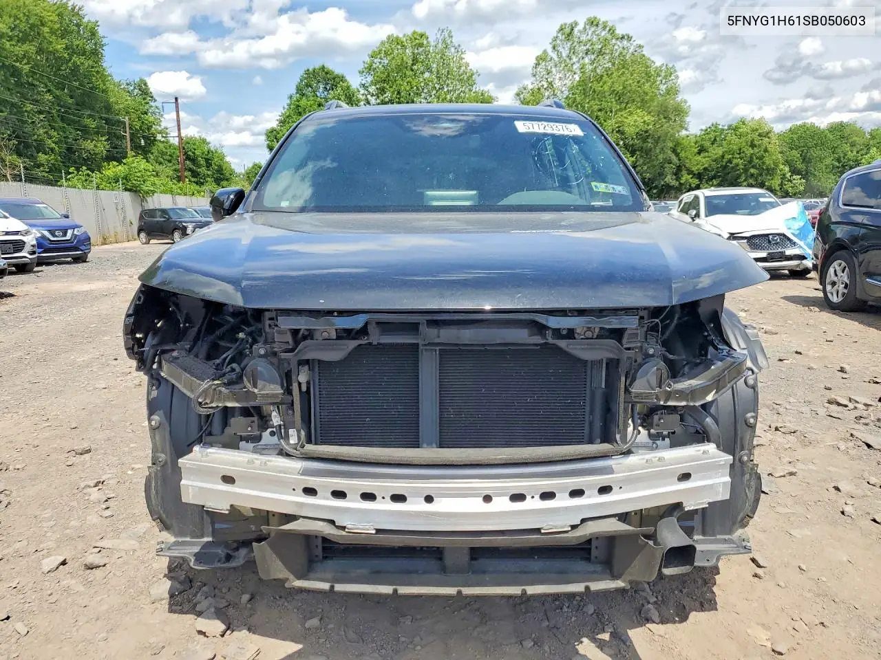 2025 Honda Pilot Trailsport VIN: 5FNYG1H61SB050603 Lot: 57729376