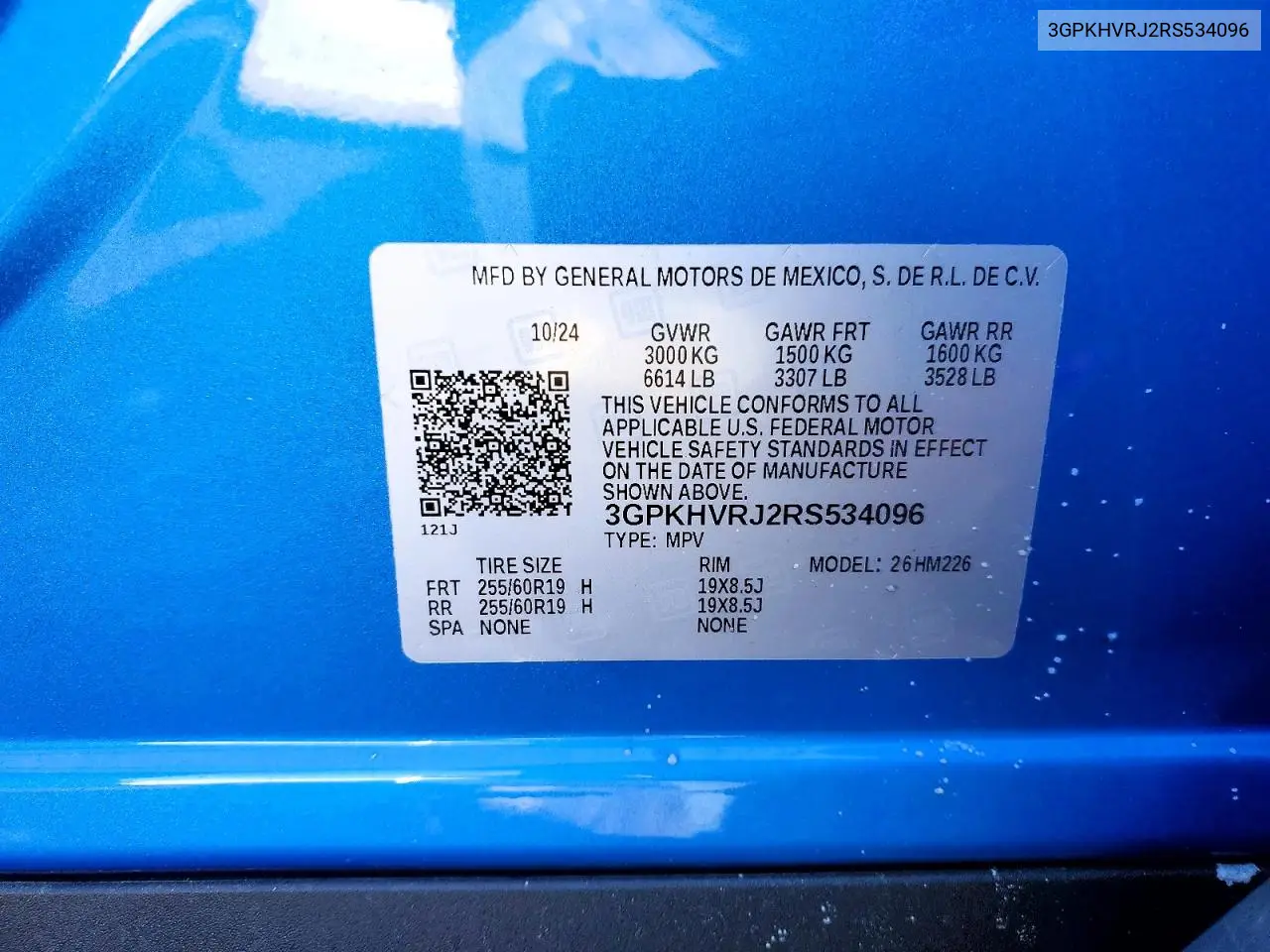 2024 Honda Prologue Ex VIN: 3GPKHVRJ2RS534096 Lot: 75860015