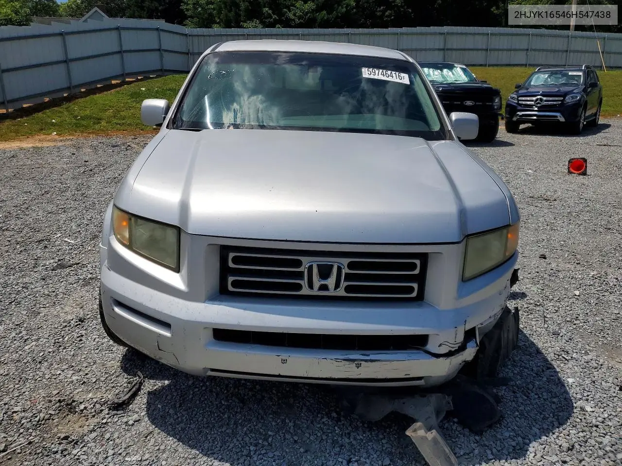 2006 Honda Ridgeline Rtl VIN: 2HJYK16546H547438 Lot: 59746416
