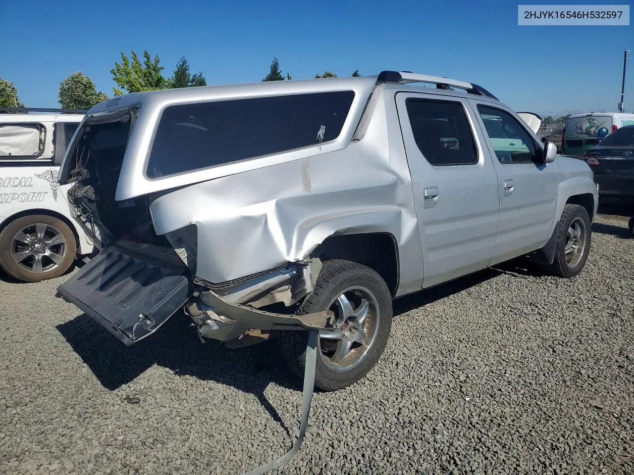 2006 Honda Ridgeline Rtl VIN: 2HJYK16546H532597 Lot: 59821656