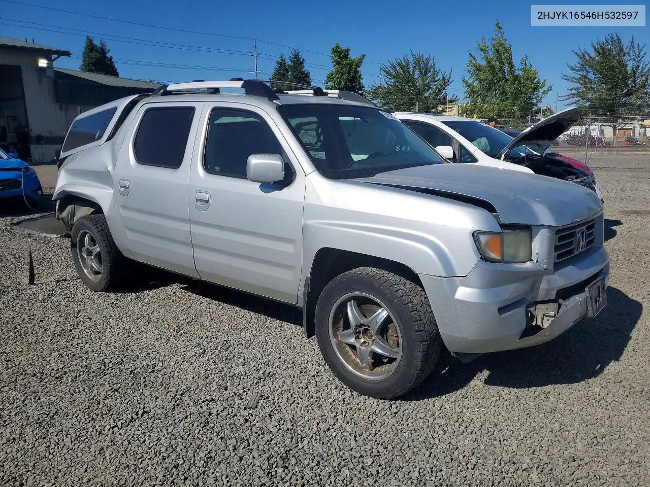 2006 Honda Ridgeline Rtl VIN: 2HJYK16546H532597 Lot: 59821656