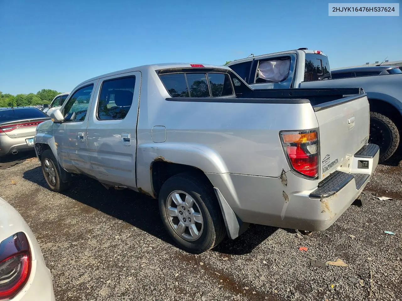 2006 Honda Ridgeline Rts VIN: 2HJYK16476H537624 Lot: 59855596