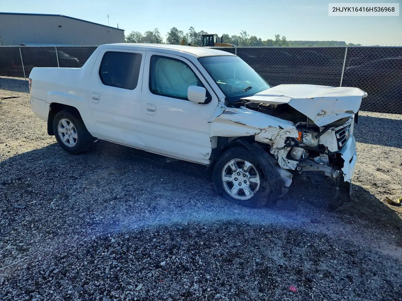 2006 Honda Ridgeline Rts VIN: 2HJYK16416H536968 Lot: 59947926