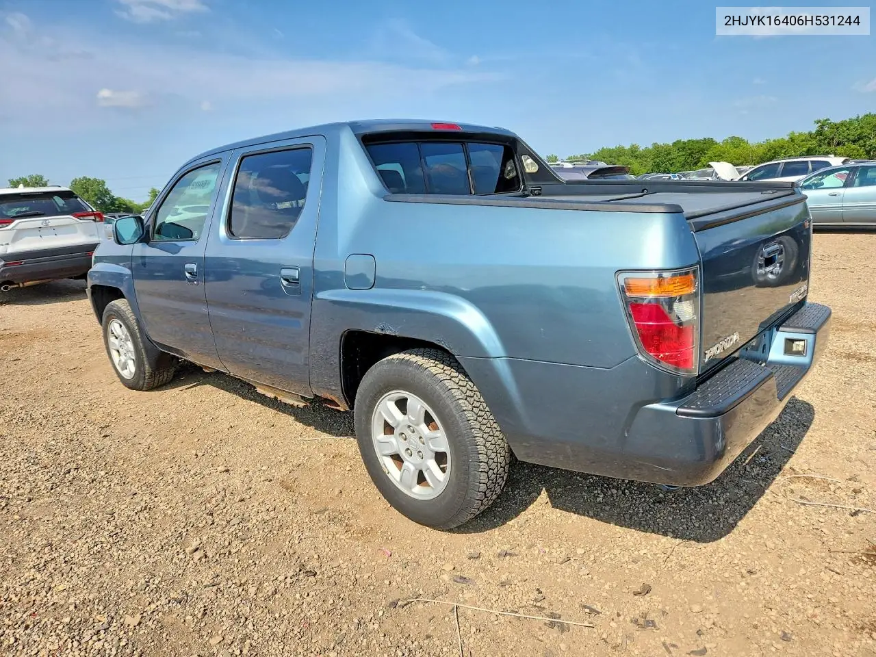 2006 Honda Ridgeline Rts VIN: 2HJYK16406H531244 Lot: 60027536