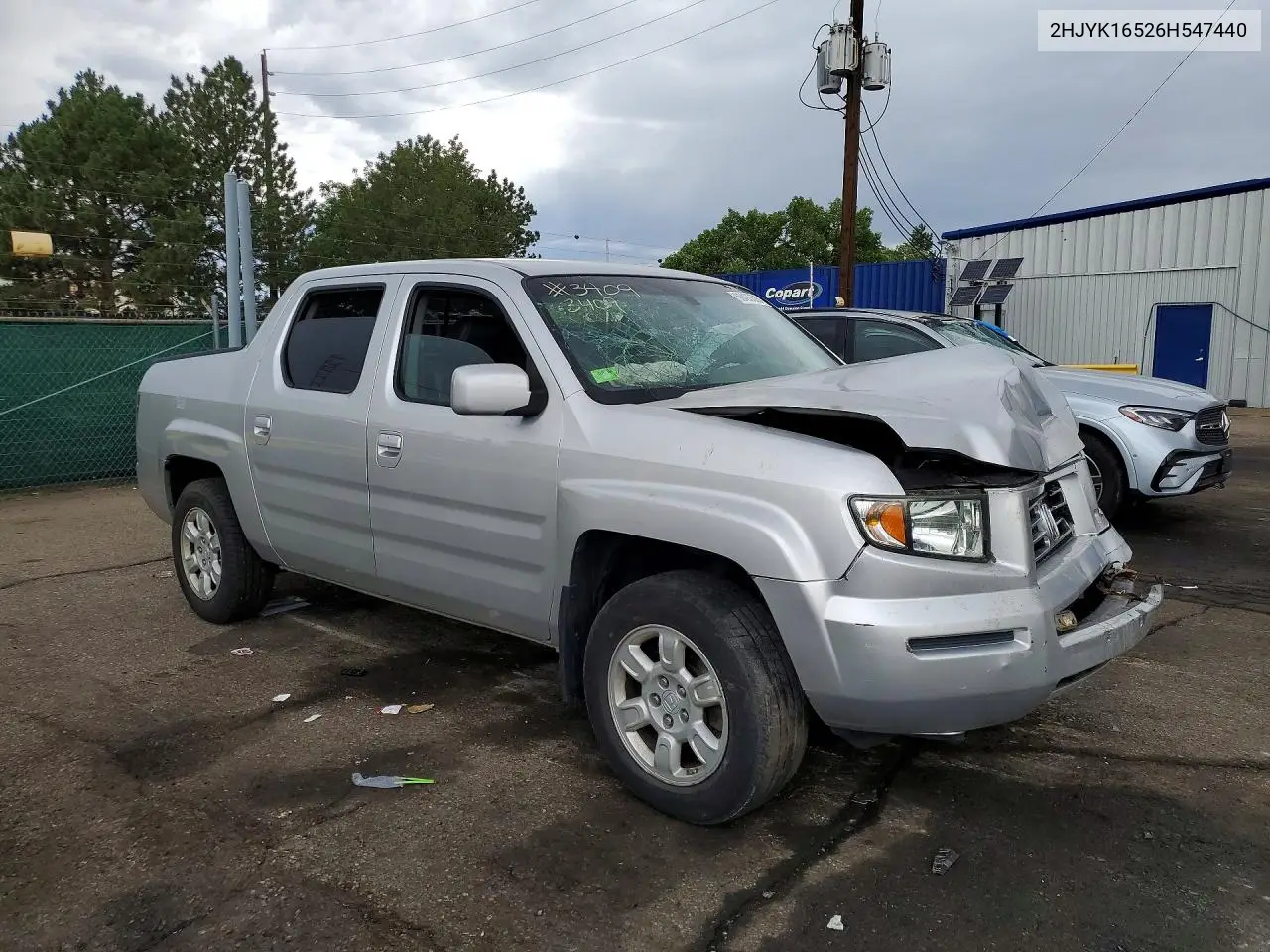 2006 Honda Ridgeline Rtl VIN: 2HJYK16526H547440 Lot: 60495526