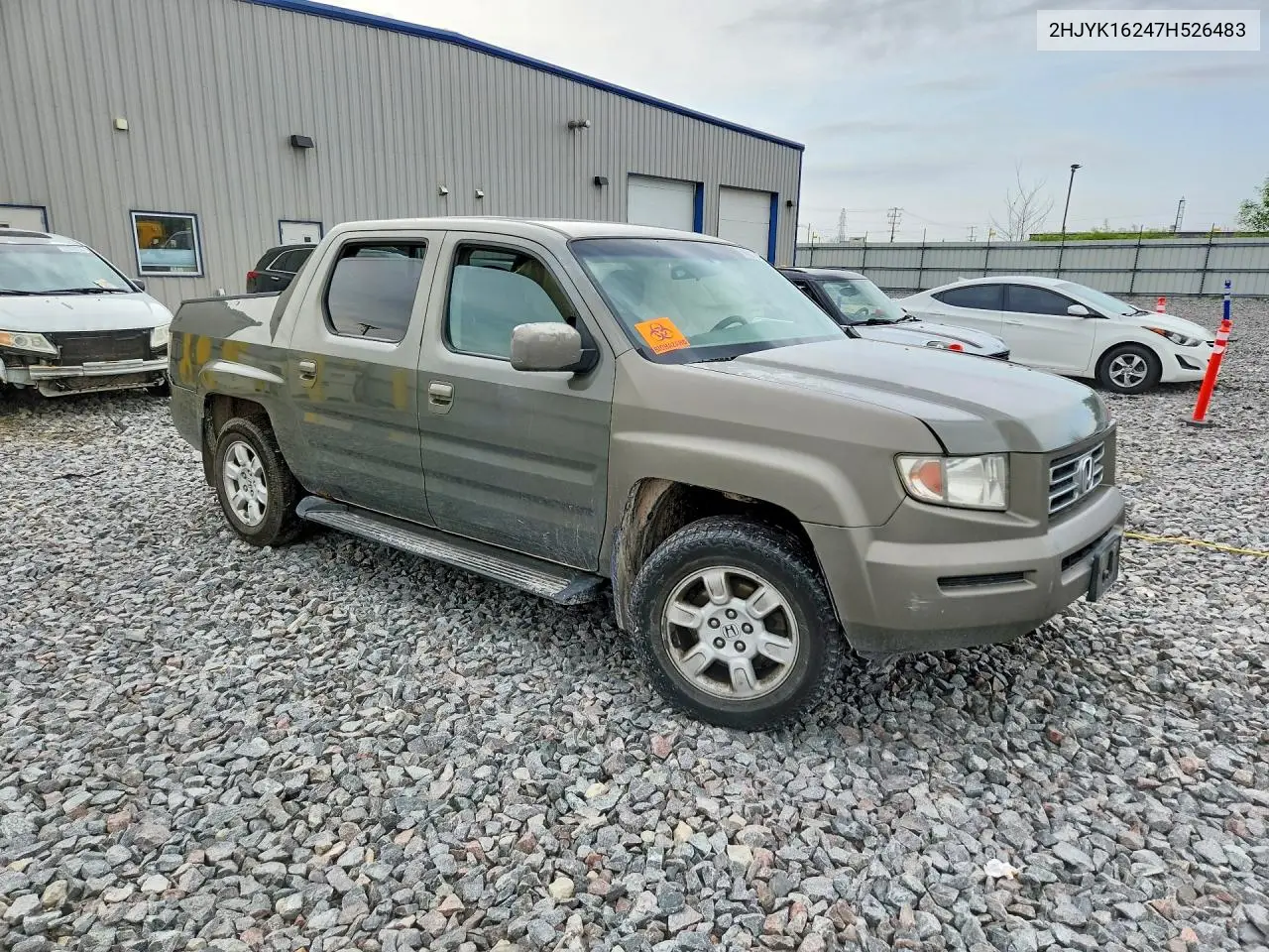 2007 Honda Ridgeline Rt VIN: 2HJYK16427H526483 Lot: 56651366