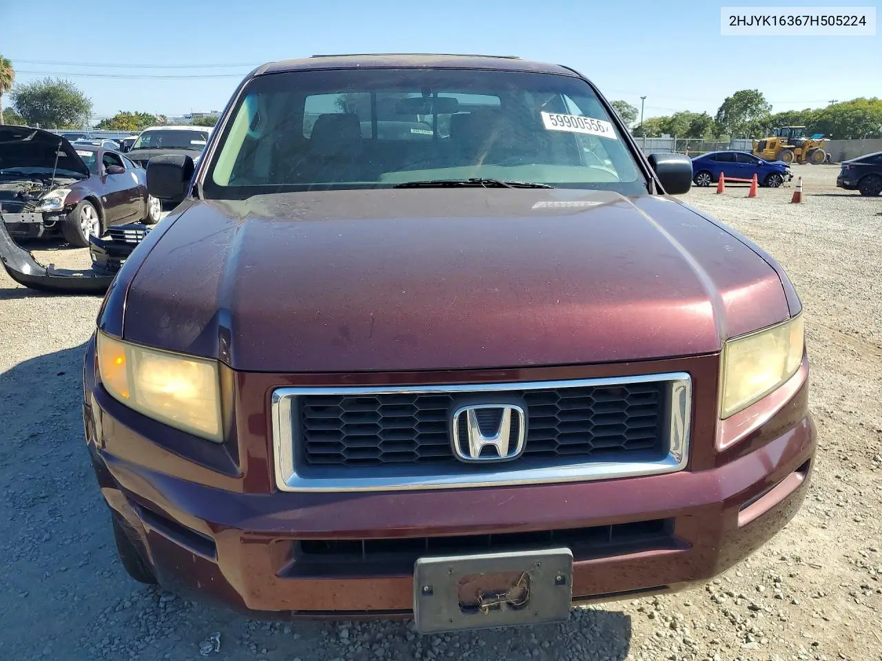 2007 Honda Ridgeline Rtx VIN: 2HJYK16367H505224 Lot: 59900556