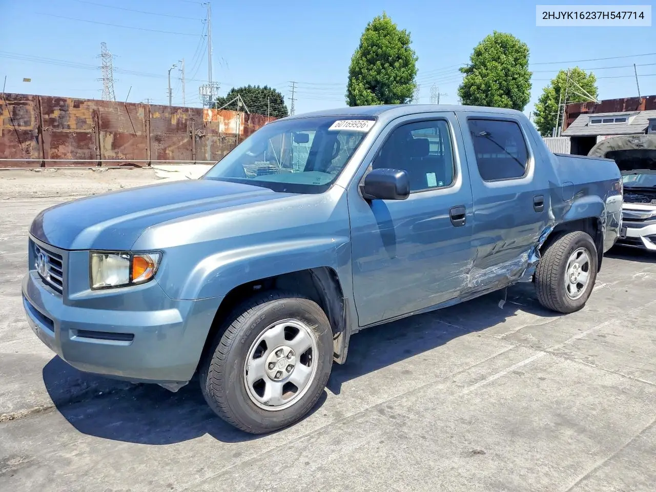 2007 Honda Ridgeline Rt VIN: 2HJYK16237H547714 Lot: 60169956