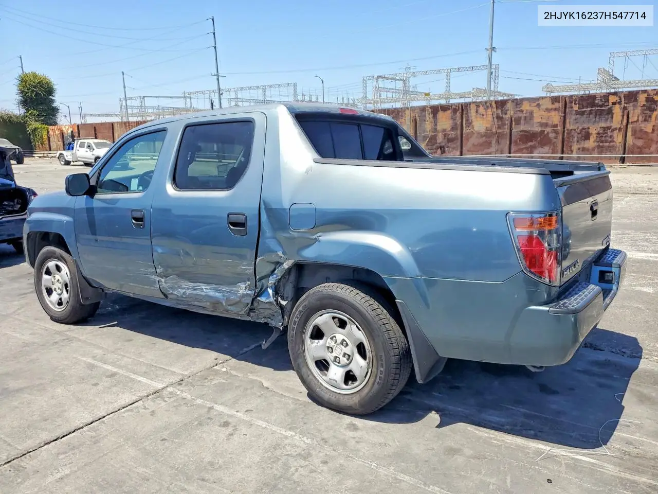 2007 Honda Ridgeline Rt VIN: 2HJYK16237H547714 Lot: 60169956
