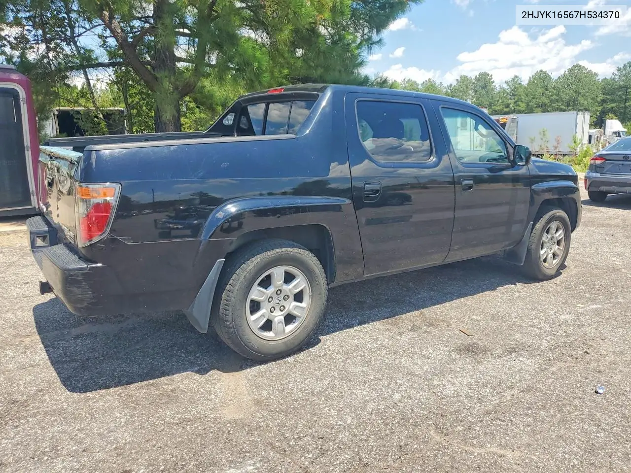 2007 Honda Ridgeline Rtl VIN: 2HJYK16567H534370 Lot: 60763986