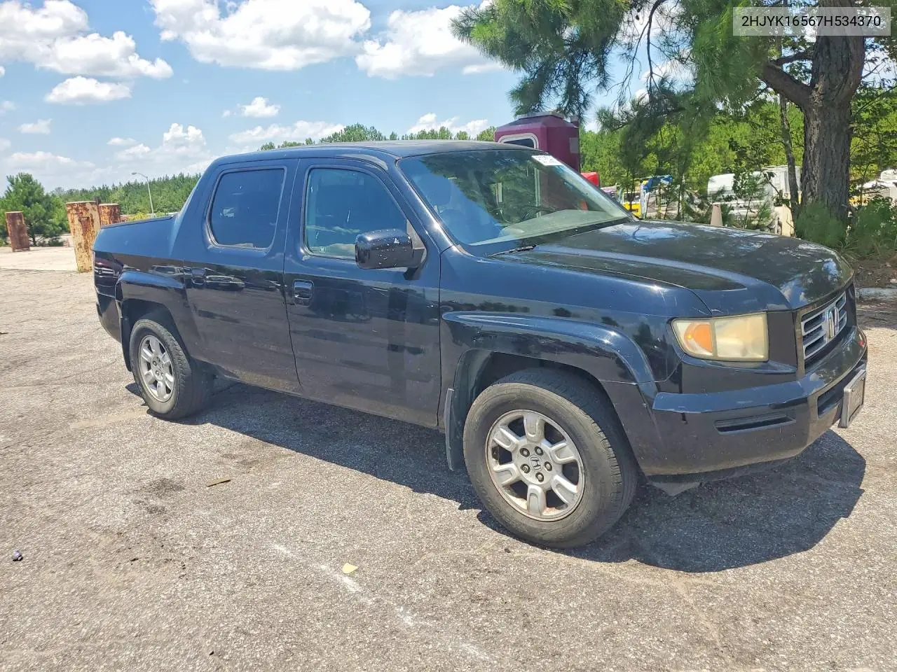 2007 Honda Ridgeline Rtl VIN: 2HJYK16567H534370 Lot: 60763986