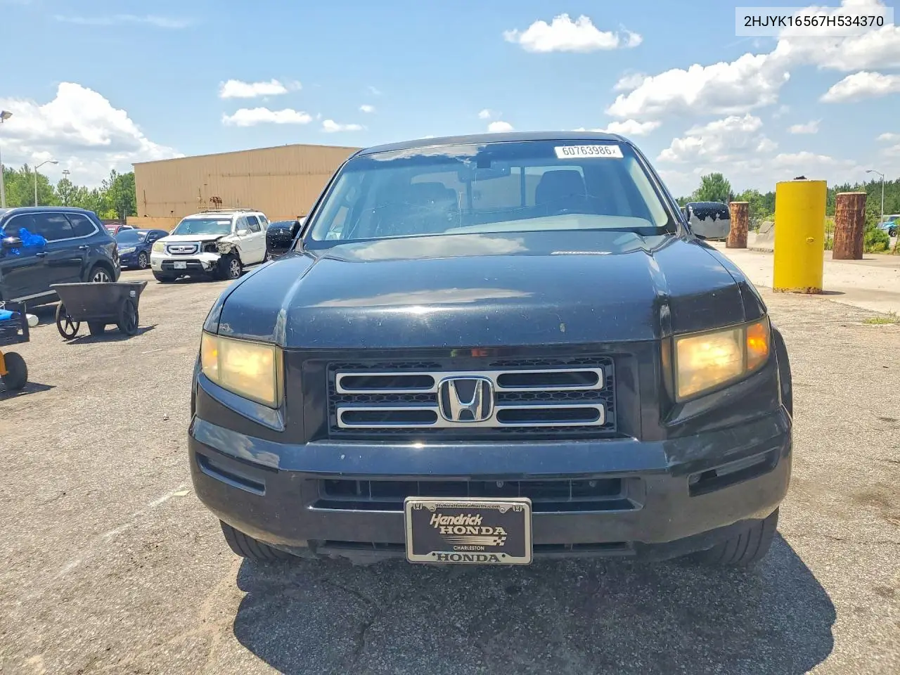 2007 Honda Ridgeline Rtl VIN: 2HJYK16567H534370 Lot: 60763986