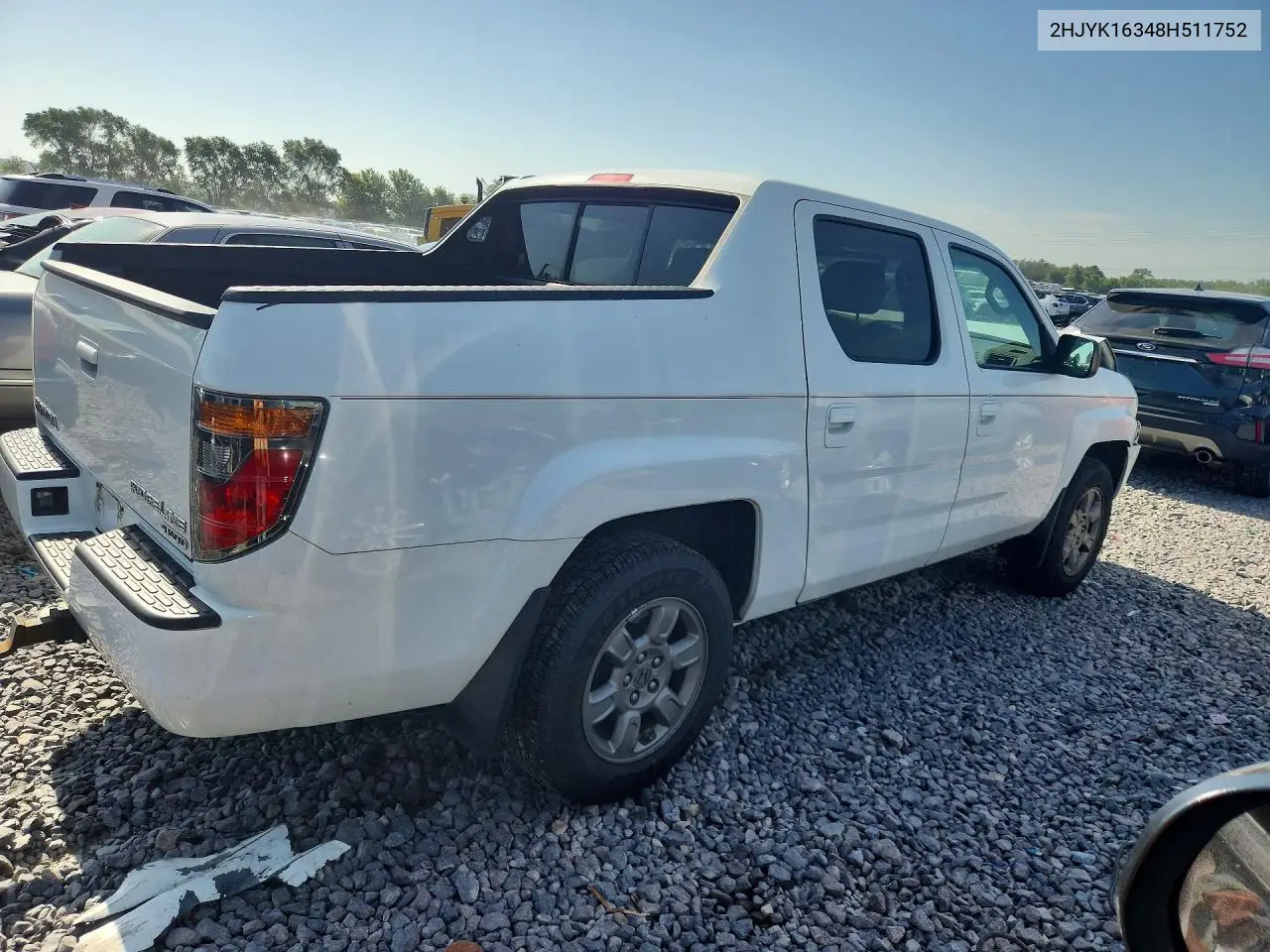 2008 Honda Ridgeline Rtx VIN: 2HJYK16348H511752 Lot: 59215786