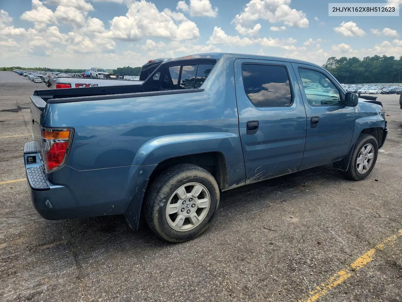 2008 Honda Ridgeline Rt VIN: 2HJYK162X8H512623 Lot: 59831526